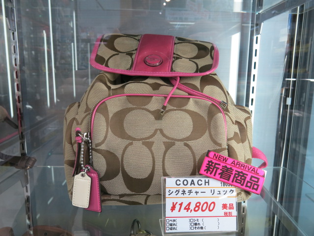 【新着情報】COACH コーチ シグネチャー リュックが入荷しました！！
