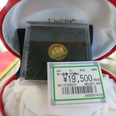 ゴールディーズ熊谷店より新着商品のご紹介です！K24 ウィーン金貨 1/10オンス 入荷いたしました！