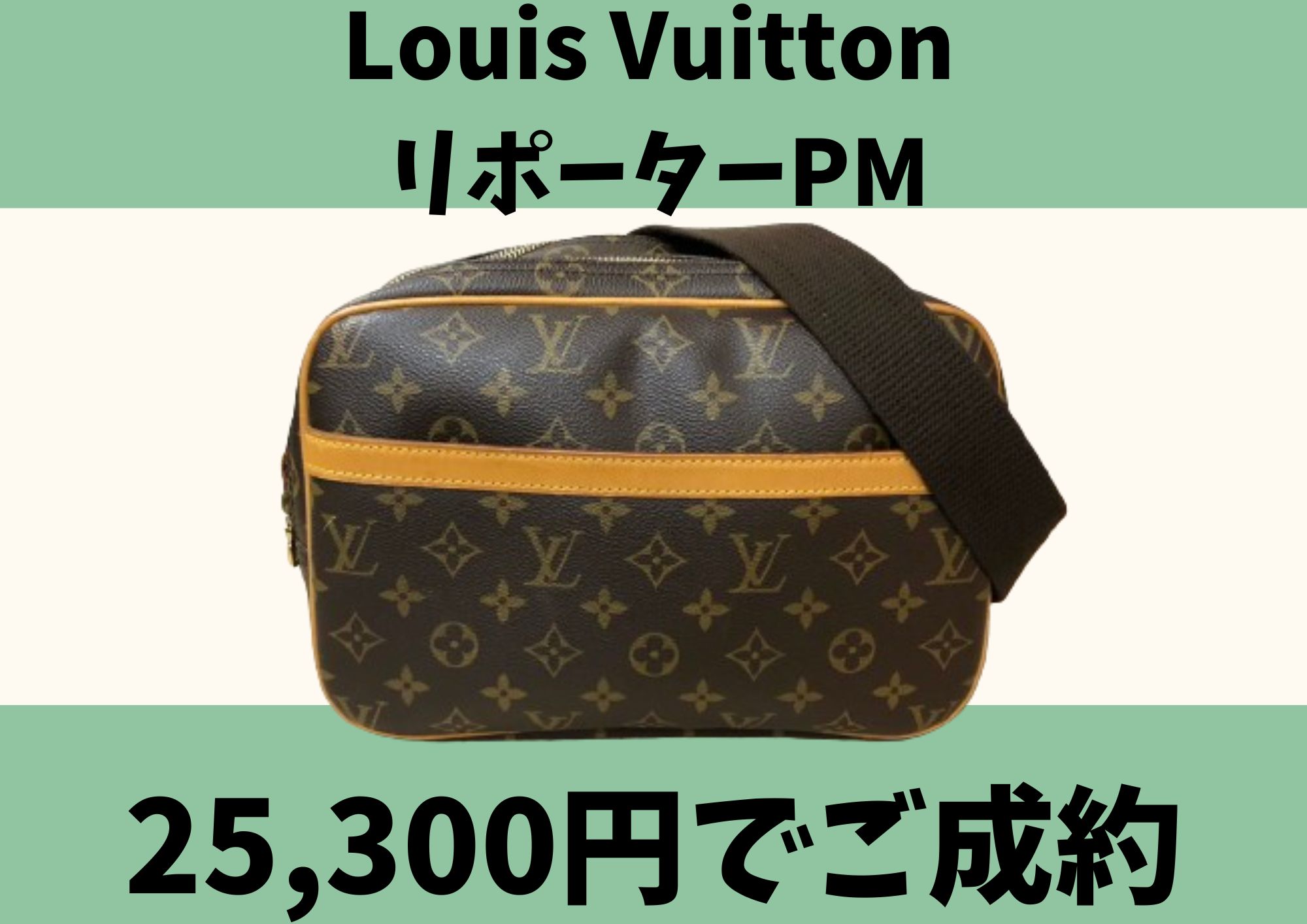 ルイヴィトン LOUIS VUITTON リポーターPM モノグラム ショルダー 