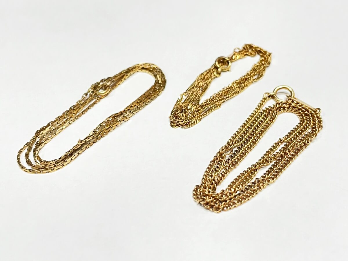 18金（K18）ネックレス3点を79,000円で買いました！