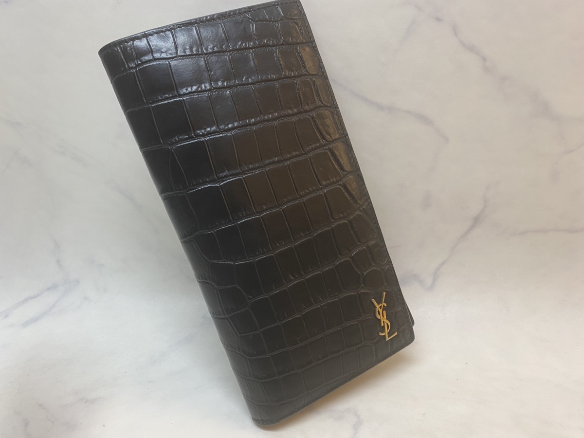 商品名:サンローラン　クロコ長財布  ￥15,000でお買取りさせて頂きました