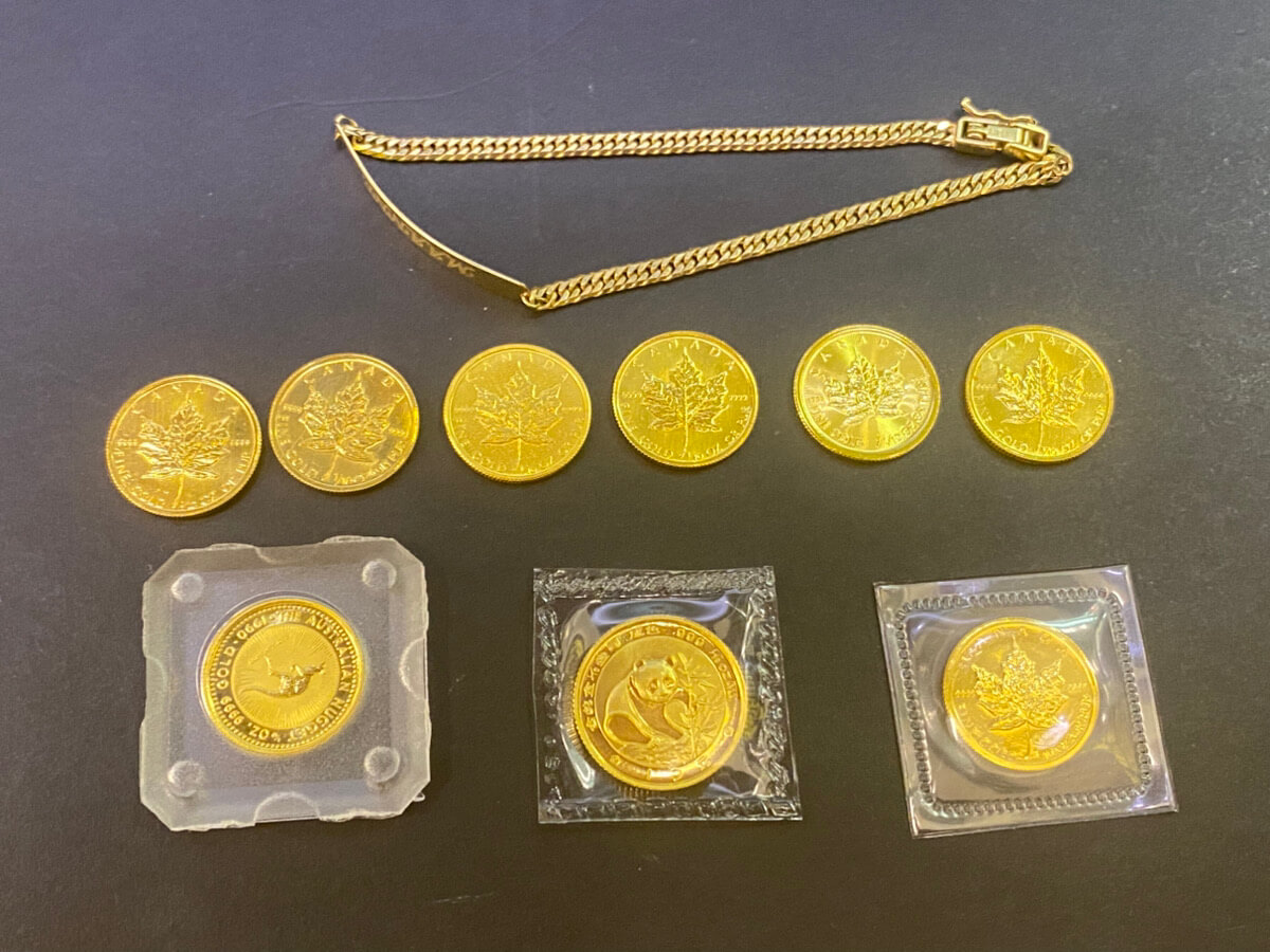 K18ブレス&K24メイリプルリーフなど計10点 ￥437,615でお買取りさせていただきました