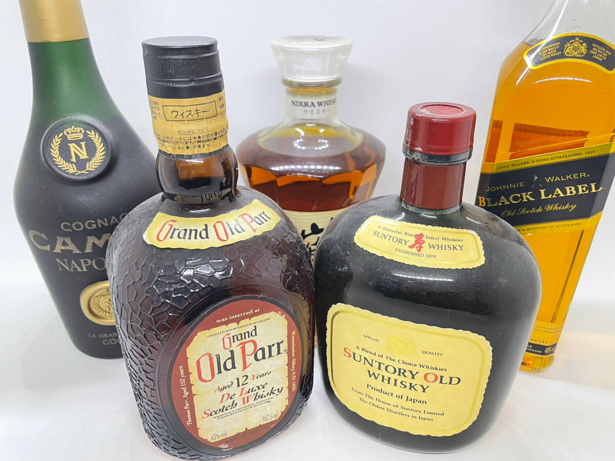 ウイスキーやブランデーなど5本を6,200円で買いました！