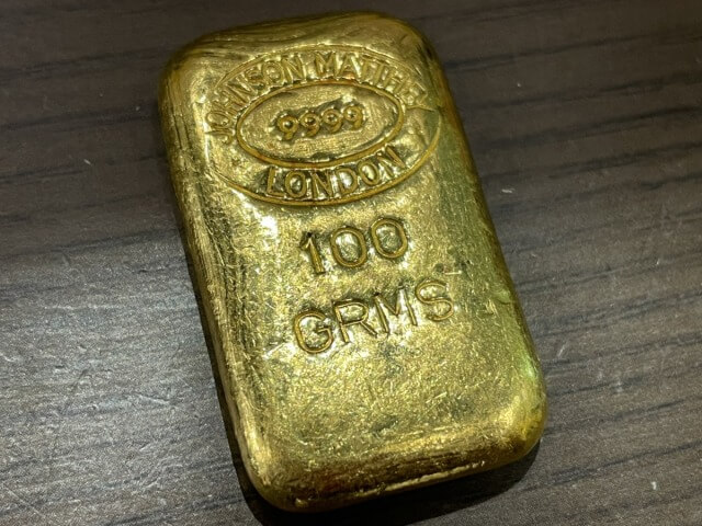ジョンソンマッセイ K24（24金）インゴット 100g お買い取りさせていただきました☆