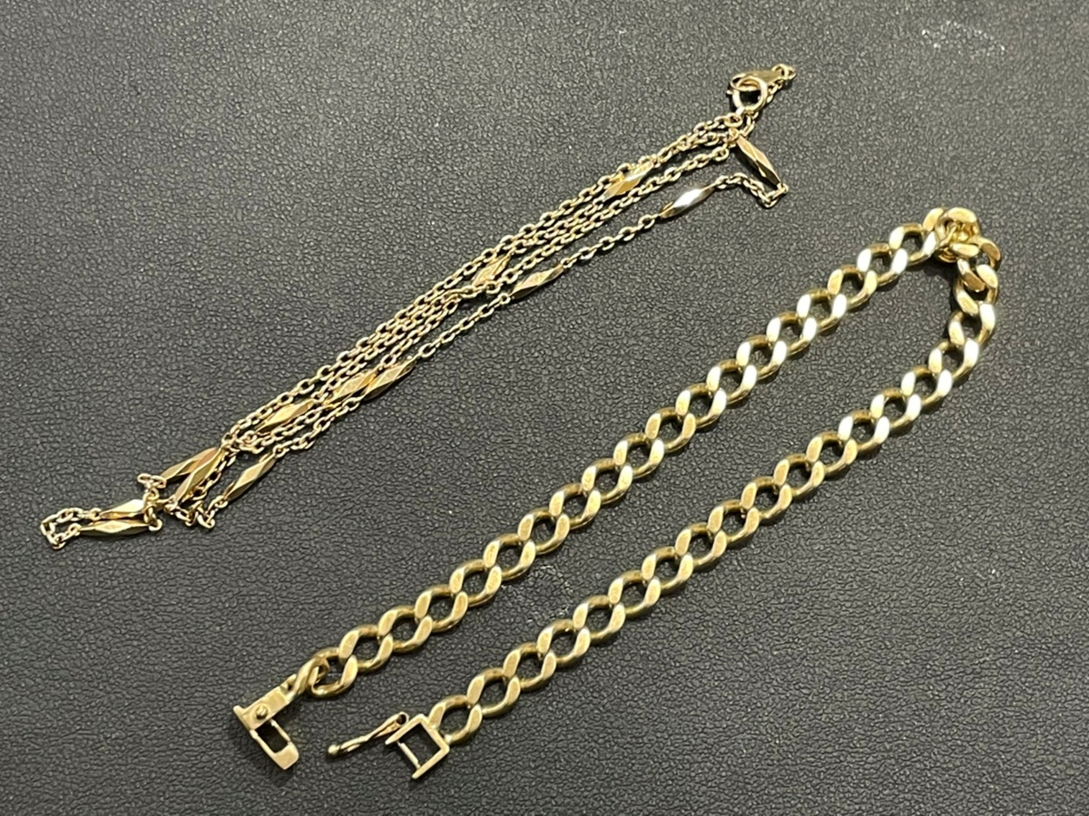 K18ネックレス&喜平2面 総計23.8g 　￥303.077でお買取りさせていただきました