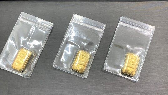 01/14　貴金属 　K24　50ｇ　インゴット✕3個　お買い取りさせていただきました。　藤岡店