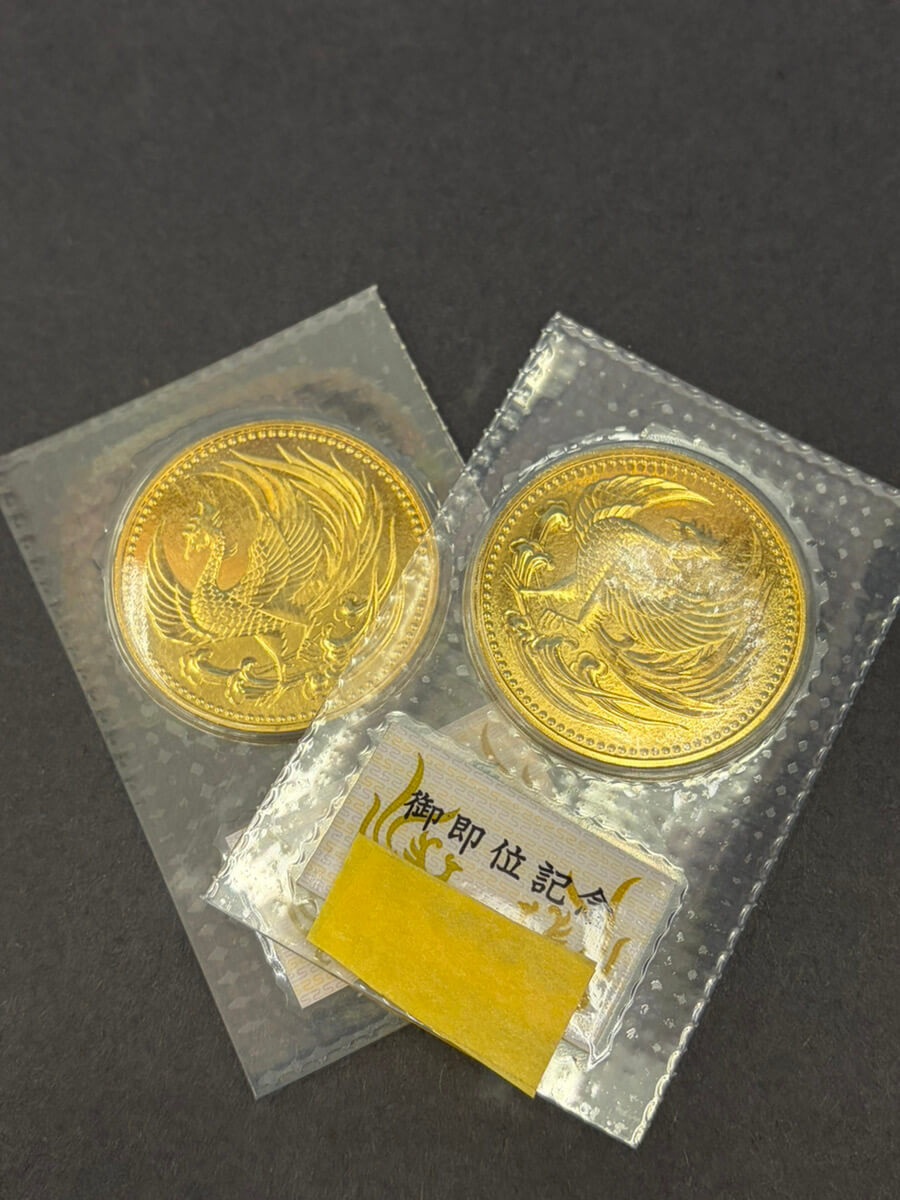 こちら御即位記念金貨  2枚で￥1,520,000でお買取をさせていただきました！