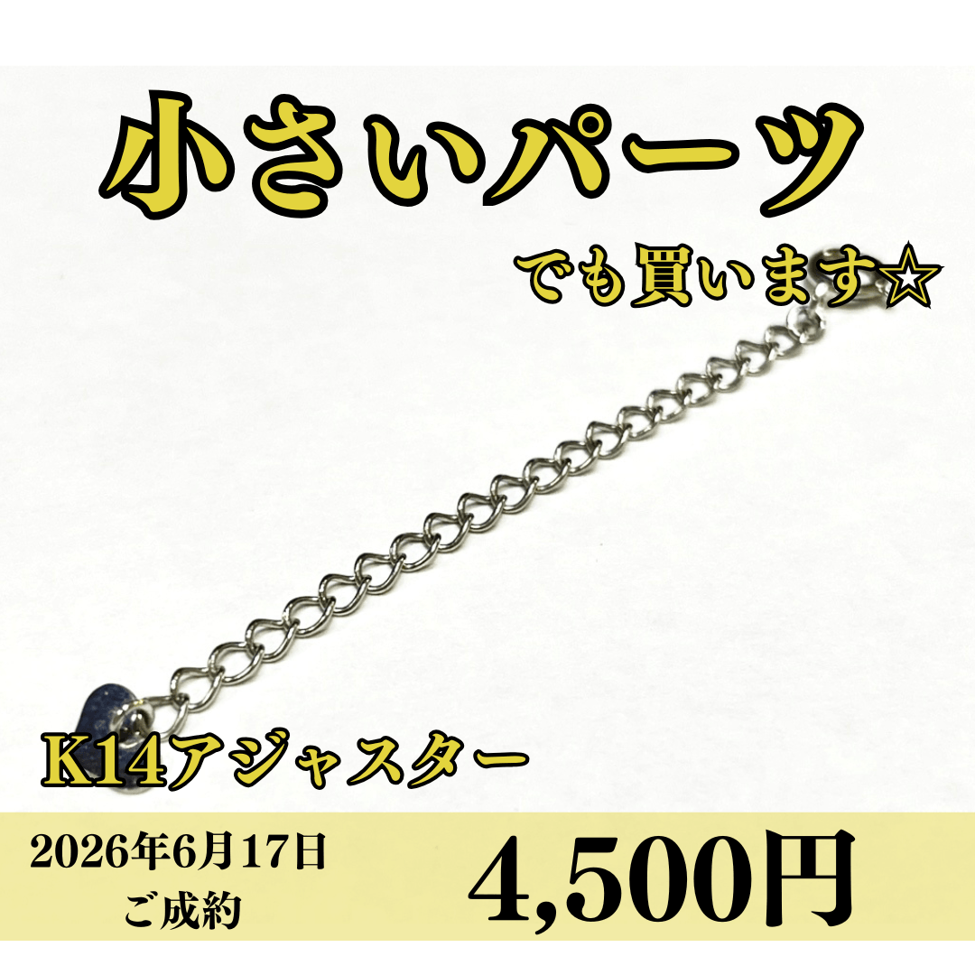 K14WG（14金ホワイトゴールド）アジャスターを4,500円で買いました！