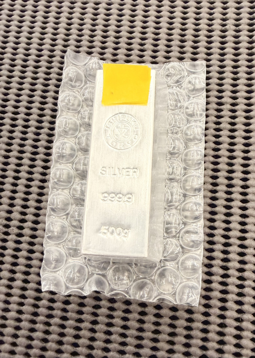こちらSV1000 インゴット 500g ￥170,000でお買取りさせて頂きました。